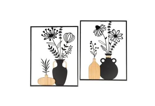formano Wandbild, Blumen, Line Art, Schwarz, Blumen, H: 40cm