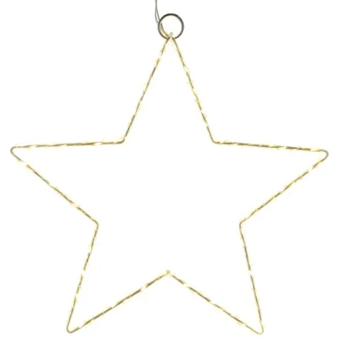 LED Leuchtstern 50 cm - Silbern mit Timer für Innen und Außen - Weihnachtlicher Zierschmuck aus Metall, 150 LEDs in warmweiß, mit Timer-Funktion für 6 Stunden Licht, ideal für stimmungsvolle Dekoration im Garten oder Zuhause.