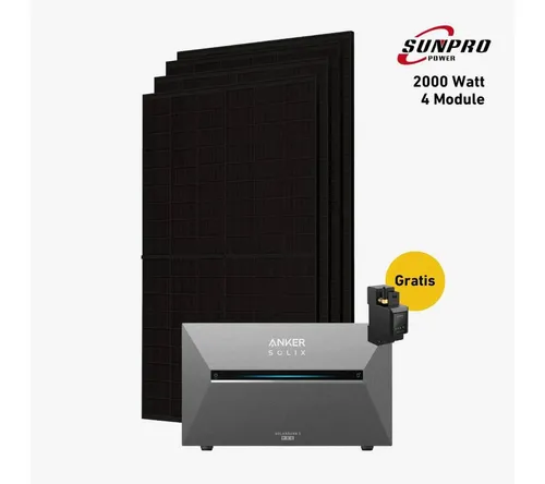 Balkonstrom Balkonkraftwerk 2000W mit Speicher, Anker 3 Pro - Balkonkraftwerk mit 2000 W und bifazialen Solarmodulen, inklusive Anker SOLIX Solarbank 3 E2700 Pro. Ideal für nachhaltige Energiegewinnung mit 2,7 kWh Speicherkapazität und intelligenter App-Steuerung.