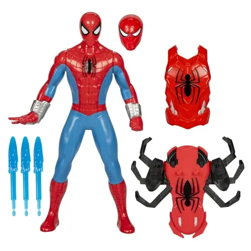 Marvel Spider-Man Thwip Blast Spider-Man Actionfigur mit Zubehör, 27,9 cm großes Superhelden-Spielzeug für Kinder ab 4 Jahren
