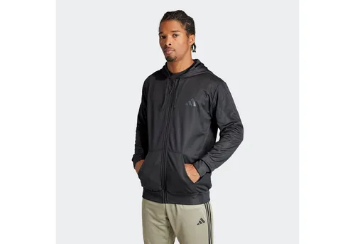 adidas Herren Train Essentials Seasonal Full-Zip Hoodie - Zip Hoodies mit AEROREADY-Technologie für optimalen Feuchtigkeitstransport und uneingeschränkte Bewegungsfreiheit, ideal für Sport und Freizeit.