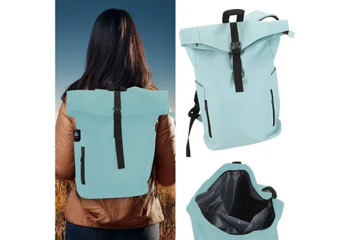 CEPEWA Rucksack Falt Rucksack Urban 30l hellblau 40x57x15cm 600D Polyester Rolltop