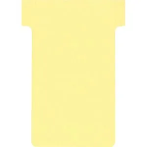 Nobo T-Karten 100 Stück Index 2 Gelb - 60 mm, 170 g/m², unbeschichtet und ideal für Organisation und Planung
