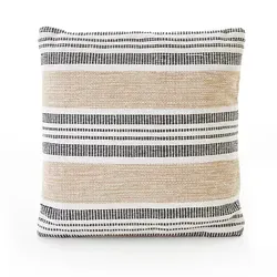 Andiamo Kissen Malena D376 Schwarz-Weiß-Beige 40 cm x 40 cm in beige von Andiamo