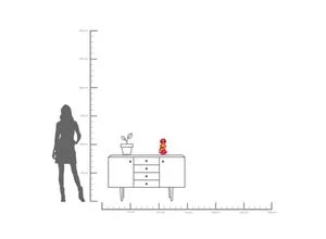 KARE Kerzenständer Lips, Höhe 30 cm, Polyresin, rot in rot von KARE