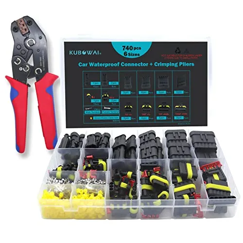 Produktbild KUBOWAI 740 Stück Kfz Stecker Wasserdicht Kit