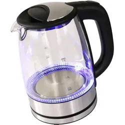 Wasserkocher Deski - 1,7L Edelstahl/Glas - Eleganter Wasserkocher mit 1,7L Fassungsvermögen, 360° Drehbarkeit und verdecktem Heizelement für schnelles Kochen und einfache Reinigung.