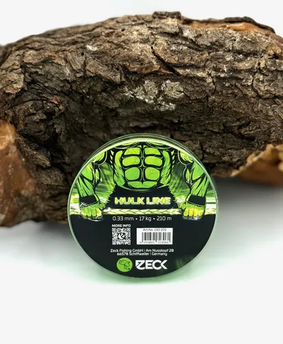 Zeck Wels Hulk Line 0,33mm 210m - 8-fach geflochtene Angelschnur - Angelschnur mit 17kg Tragkraft, extrem stark und langlebig für erfolgreiches Welsangeln. Ideal für Profis und Hobbyangler.