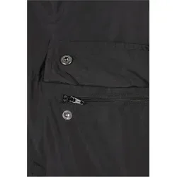 Pullover Bomber Jacket 4XL - Schwarz - Funktionsjacke mit lässigem Loose Fit, kombiniert Bomberstyle und praktische Details wie Reißverschluss-Revers, Brusttasche und gerippte Bündchen für optimalen Tragekomfort.