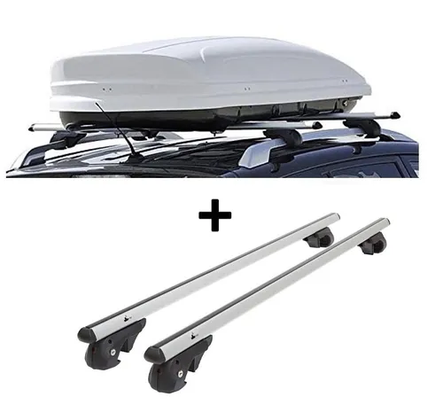 Dachbox VDPMAA460L+Alu Relingträger VDP004XL für für VW Tiguan II ab 16