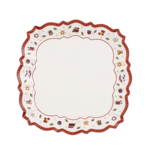 Villeroy & Boch Servierteller 26cm Toys Delight - Teller für Erwachsene, ideal für die Weihnachtszeit. Mikrowellensicheres Porzellan mit festlichem Design, Durchmesser 26cm – perfekt für festliche Anlässe!