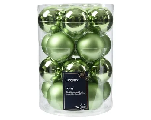 Weihnachtskugeln Glas 6cm x 20 Stück in grün von Kaemingk