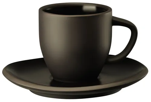 Rosenthal Espressotasse Junto Slate Grey Espressotasse mit Untertasse, Steinzeug