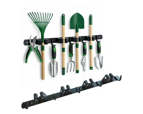 Beast Wandhalterung 2er Set Wandleiste Wandhalter Hakenleiste Gartengeräte Werkzeugleiste, (2-tlg., Montage: Kleben oder Schrauben)