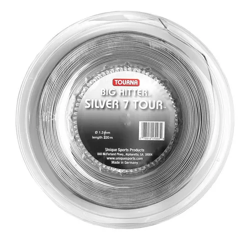 Tourna Big Hitter Silver7 Tour 1,25 - 220m Tennissaite - Hochwertige Poly String Tennissaite für optimale Kontrolle und Spin, ideal für ambitionierte Spieler.
