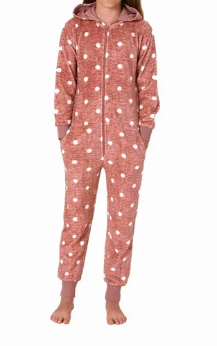 Normann Pyjama Kuschelig warmer Mädchen Jumpsuit Schlafanzug Overall aus Coralfleece