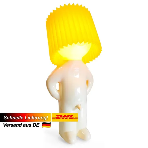 EAXUS LED Nachttischlampe - Witzige Dekoleuchte mit Schniedel-Schalter, warmweißes Licht für humorvolle Akzente in jedem Raum