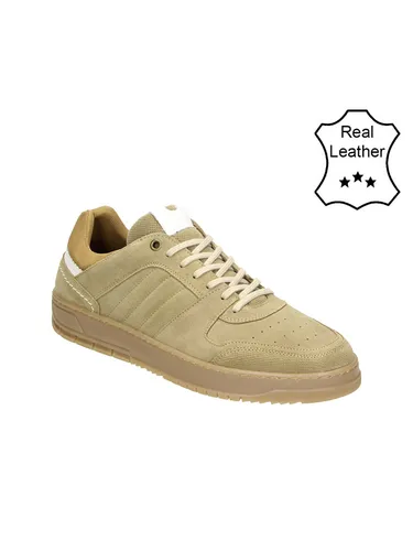 Bullboxer Herren Low Sneaker Beige Rauleder Größe 42 - Sneaker aus hochwertigem Rauleder, ideal für stilvolle Freizeitlooks. Mit atmungsaktivem Design, gepolstertem Einstieg und flexibler Sohle für optimalen Komfort.