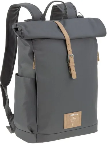 LÄSSIG Wickelrucksack Green Label Rolltop in grau von LÄSSIG