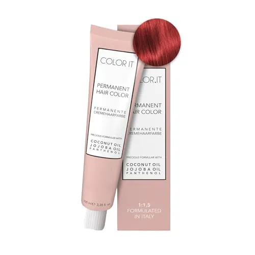 COLOR.IT by BM - Permanente Haarfarbe in Salonqualität, 100ml (7.66 Mittelblond Rot Intensiv, 1er Pack)