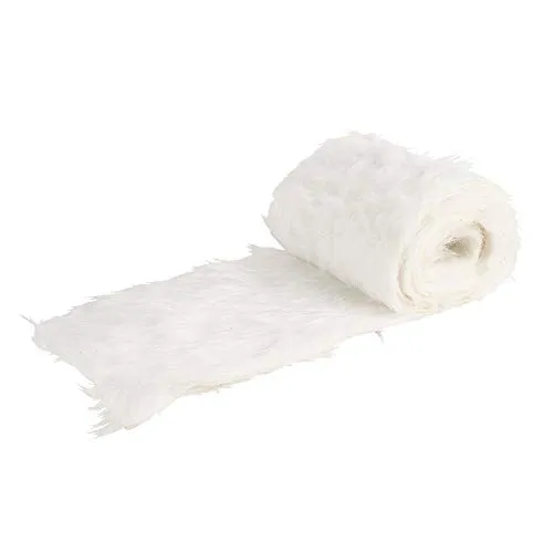 Ideen mit Herz Kunstfell-Band | Fellstoff | Plüsch | 12cm breit | 2m lang | Kunst-Pelz ideal zum Basteln, Nähen, Dekorieren | Tischläufer (weiß)