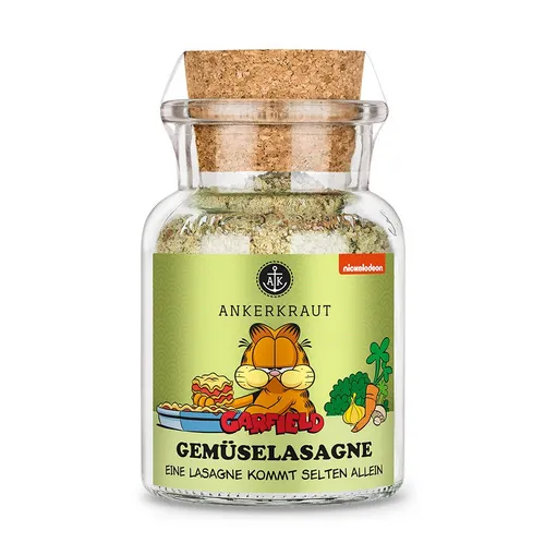 Ankerkraut Gewürz Gemüselasagne (Garfield), 95g im Korkenglas, Gemüselasagne (Garfield), 95g im Korkenglas