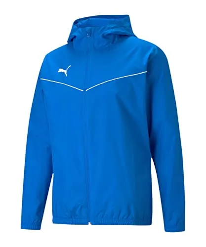 Puma Herren teamRISE All Weather Jacket – Trainingsjacke in Electric Blue Lemonade, XL - Wetterfeste Laufjacke mit Kapuze und Reißverschlusstaschen, ideal für sportliche Aktivitäten bei jedem Wetter.