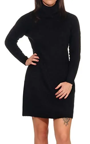 ONLY Damen Strickkleid ONLJANA mit Rollkragen - Freizeitkleid für Damen aus elastischem Material, bietet optimale Passform und Bewegungsfreiheit. Perfekt für kühle Tage mit einem lässigen Schnitt und seitlichen Schlitzen.
