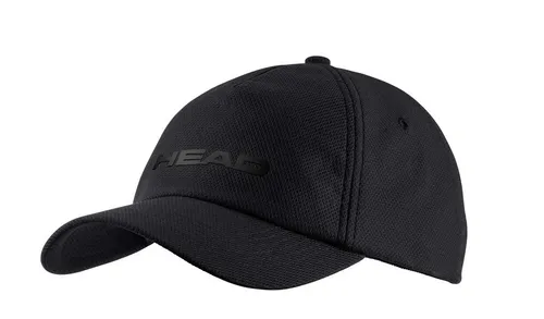Head Cap Tennis Performance 2024 - Schwarz - Die PERFORMANCE CAP bietet optimalen Schutz vor Sonne und Schweiß. Hergestellt aus schnelltrocknendem Netzgewebe, sorgt sie für höchsten Komfort auf dem Platz. Mit verstellbarem Klettverschluss für die perfekte Passform.