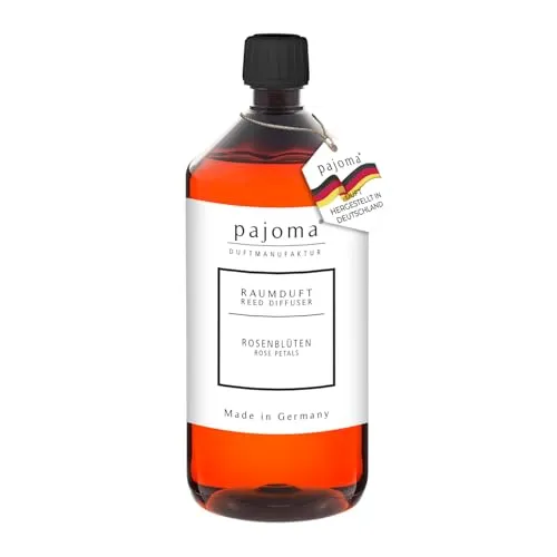 pajoma® Raumduft Nachfüllflasche 1000 ml, Rosenblüten | Nachfüller für Lufterfrischer | intensiver und hochwertiger Duft in Premium Qualität