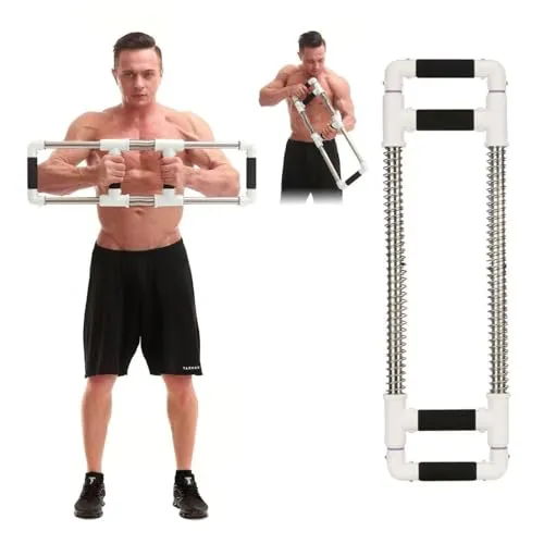 GoFitness Push Down Bar - Effektiver Brusttrainer für Zuhause - Krafttraining Gerät für Oberkörper mit 4 starken Federn für intensives Workout. Ideal für Brust, Arme, Schultern und Rücken – perfekt für Zuhause oder unterwegs!