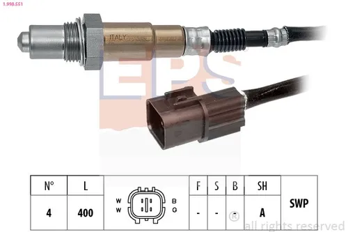Lambda-Sonde 1.998.551 EPS für Opel Chevrolet Daewoo