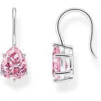 Thomas Sabo Ohrhänger mit pinkfarbenem Zirkonia-Tropfen - Ohrringe für Damen aus 925 Sterlingsilber mit funkelndem pinkfarbenem Zirkonia, perfekt kombinierbar mit anderen Schmuckstücken und ideal als Geschenk für besondere Anlässe.