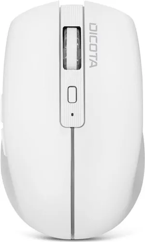 DICOTA Notebook - Maus - 5 Tasten - kabellos - 2,4 GHz, Bluetooth - kabelloser Empfänger (USB) - weiß (D32044)