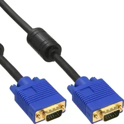 InLine S-VGA Kabel Premium 15pol HD St.- St. vergoldet schwarz 2m