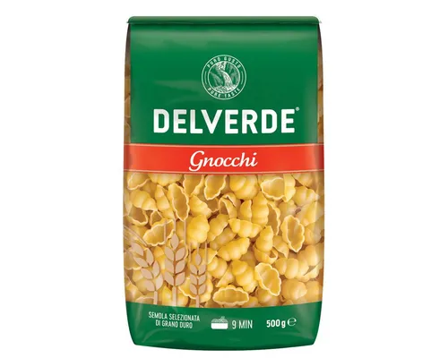 DELVERDE Gnocchi Semola Selezionata di Grano Duro 500g - Traditionelle italienische Gnocchi aus Hartweizengrieß, ideal für kreative Gerichte. Perfekt für Pasta-Liebhaber, die Qualität schätzen.
