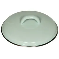 Riess Deckel aus Emaille 14 cm Türkis