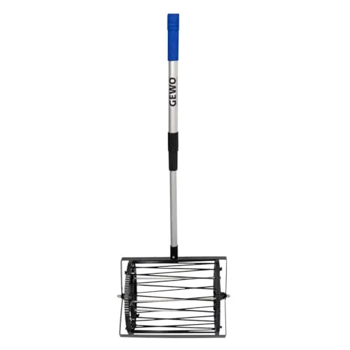 GEWO Tischtennis Ballsammler für 130 Bälle - Praktischer Tischtennisball-Picker mit Teleskopstange (40-90 cm) für müheloses Auflesen von Bällen. Hohe Kapazität und einfache Bedienung machen das Training zum Vergnügen. Hochwertige Verarbeitung für langlebigen Einsatz.