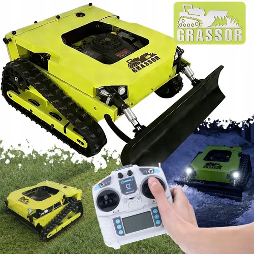 Grassor TerraForce 800T-G22EMP – Hybrid-Rasenroboter mit Schneepflug