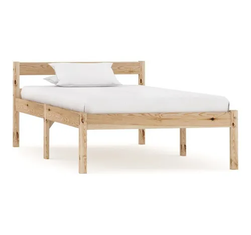 Massivholzbett Kiefer 100x200 cm - Robustes Bettrahmen aus Kiefernholz, ideal für langlebigen Schlafkomfort und natürliche Optik in Ihrem Schlafzimmer.