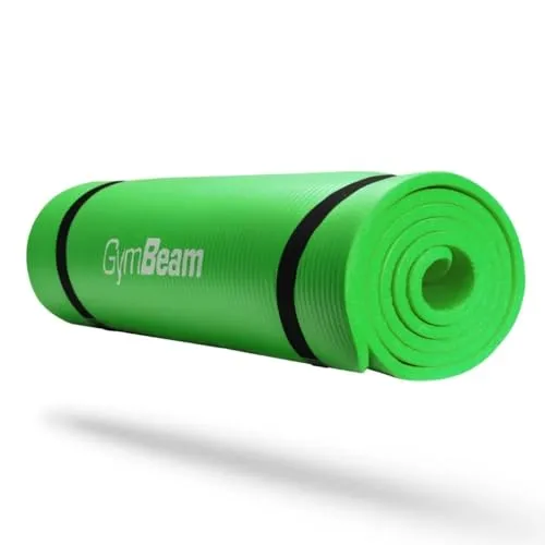 GymBeam Fitnessmatte und Yogamatte - universelle Übungsunterlage, perfektes Zubehör für Fitness, Yoga oder Aerobic, rutschfeste und hochwertige Gymnastikmatte, aus feinem PVC, 180x61x1 cm (Green)