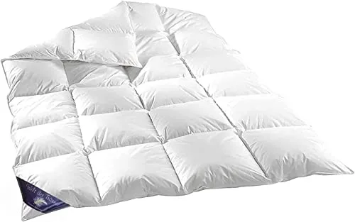 Welt der Träume Daunendecke 200x200 cm - Bettdecken aus 90% Daunen für kuschelige Wärme, schadstofffrei und ohne Lebendrupf, ideal für erholsamen Schlaf und einfach zu reinigen.