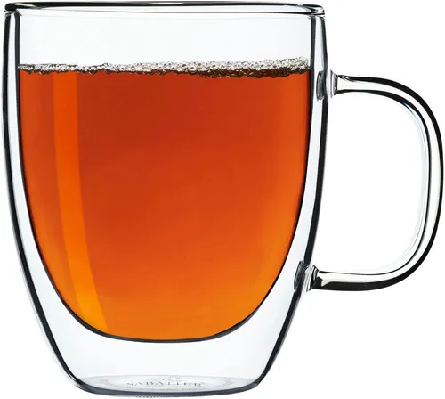 SABATIER International Thermoglas Brasserie 300 ml - Doppelwandige Gläser aus hitze- & kältebeständigem Borosilikatglas, ideal für heiße und kalte Getränke, mit exzellenter Isolierleistung und spülmaschinenfest.