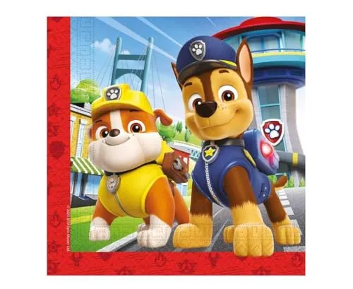 Paw Patrol Servietten, Rescue Heroes, 20 Stück in blau von Procos