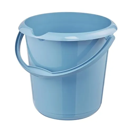 keeeper Eimer mit Ausguss, integrierter Mess-Skala und ergonomischem Griff, 10 l, Mika Eco Line, Blau (Eco Sky Blue)