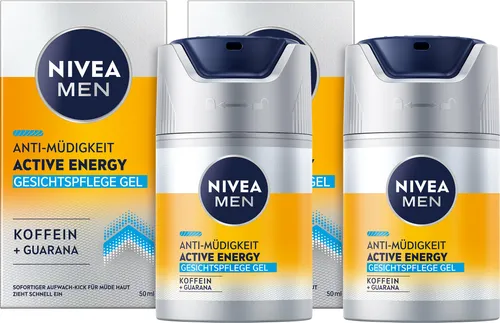 Produktbild NIVEA MEN Active Energy Gesichtspflege Gel Anti-Müdigkeit Koffein Guarana 2 x 50 ml