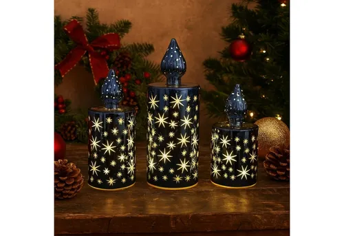 Online-Fuchs LED-Kerze 3er Set in blau von Online Fuchs