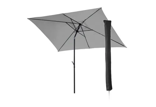 SVITA Sonnenschirm 3x2 m mit Schutzhülle - Robuster Balkonschirm mit Kurbelmechanismus und integrierter Belüftung - ideal für entspanntes Outdoor-Vergnügen. Schützt vor intensiver Sonneneinstrahlung und sorgt für eine große Schattenfläche.