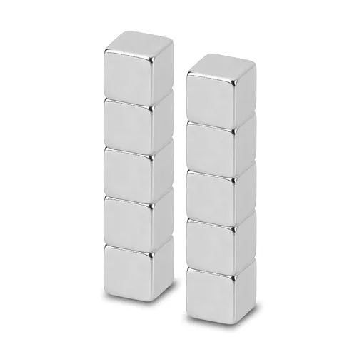 MAUL Neodym-Würfelmagnet 7 mm Haftkraft: 1,6 kg silber 10 Stück