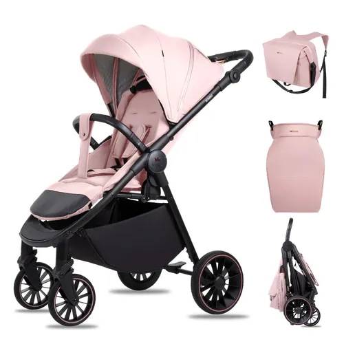 Babylux Buggy Kinderwagen ROMBO – Pink, kompakt und leicht in pink von Babylux